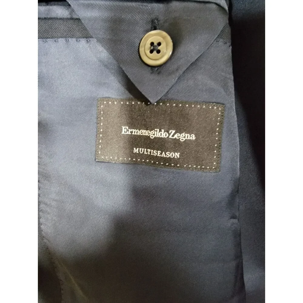 Ermenegildo Zegna Navy Blazer Sport Coat Suit Jacket